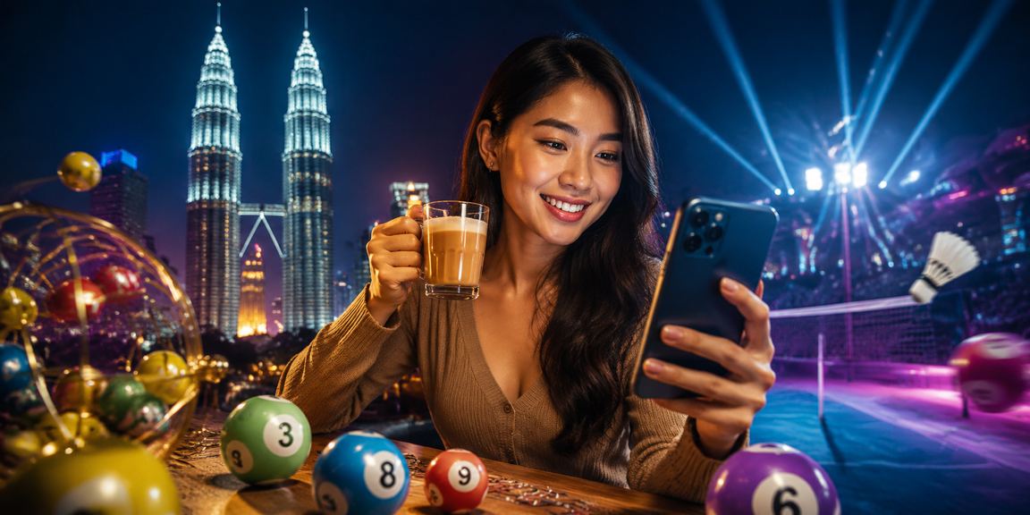 Malaysian user accessing the gembet online lottery platform in Kuala Lumpur